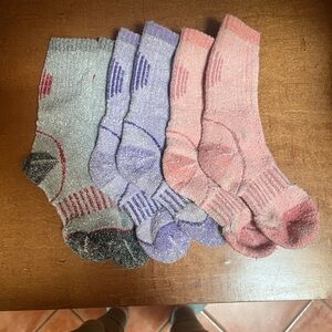 LL bean warm wool Cozy Multi-Color girls Socks Set size 12-1 shoes